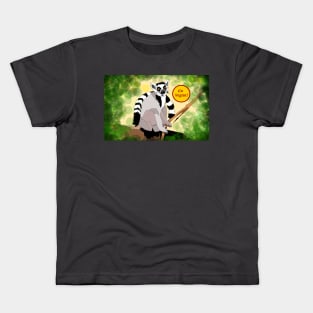 ArtStation66: Go Vegan! Ring Tailed Lemur Design Kids T-Shirt